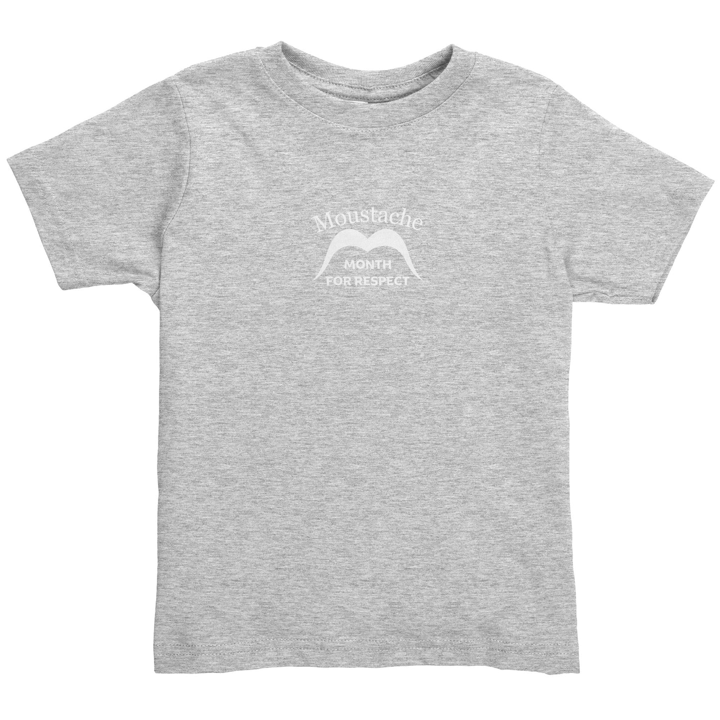 Rabbit Skins Toddler Shirt Front Small & Back Movember Month Of Respect