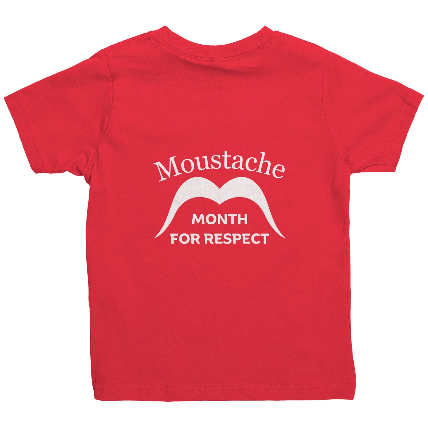 Rabbit Skins Toddler Shirt Front Small & Back Movember Month Of Respect