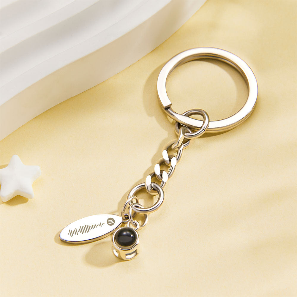 Custom Photo Projection Scannable Spotify Code Keychain Personalized Photo Music Keyrin Anniversary Gifts Emporium Discounts