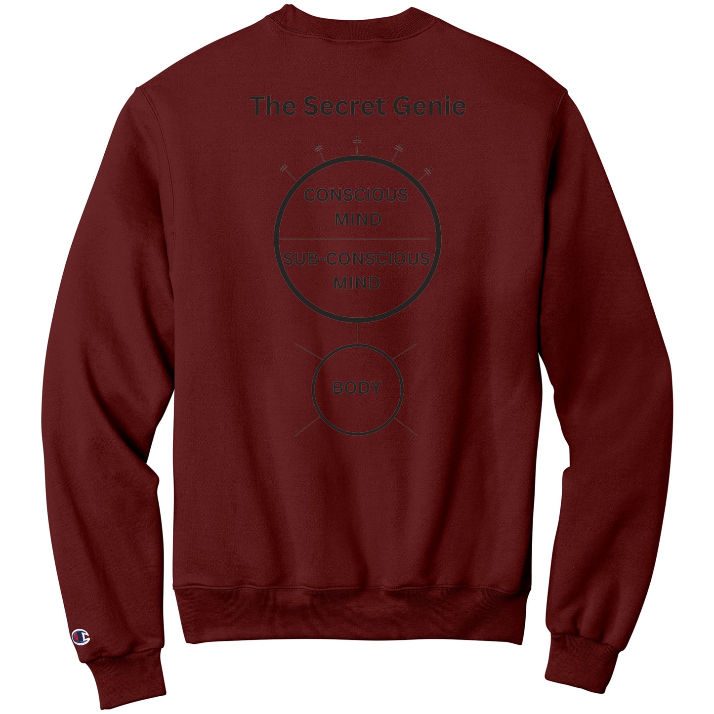 The Secret Genie Champion Sweatshirt Conscious, Sub-Conscious and Body Design