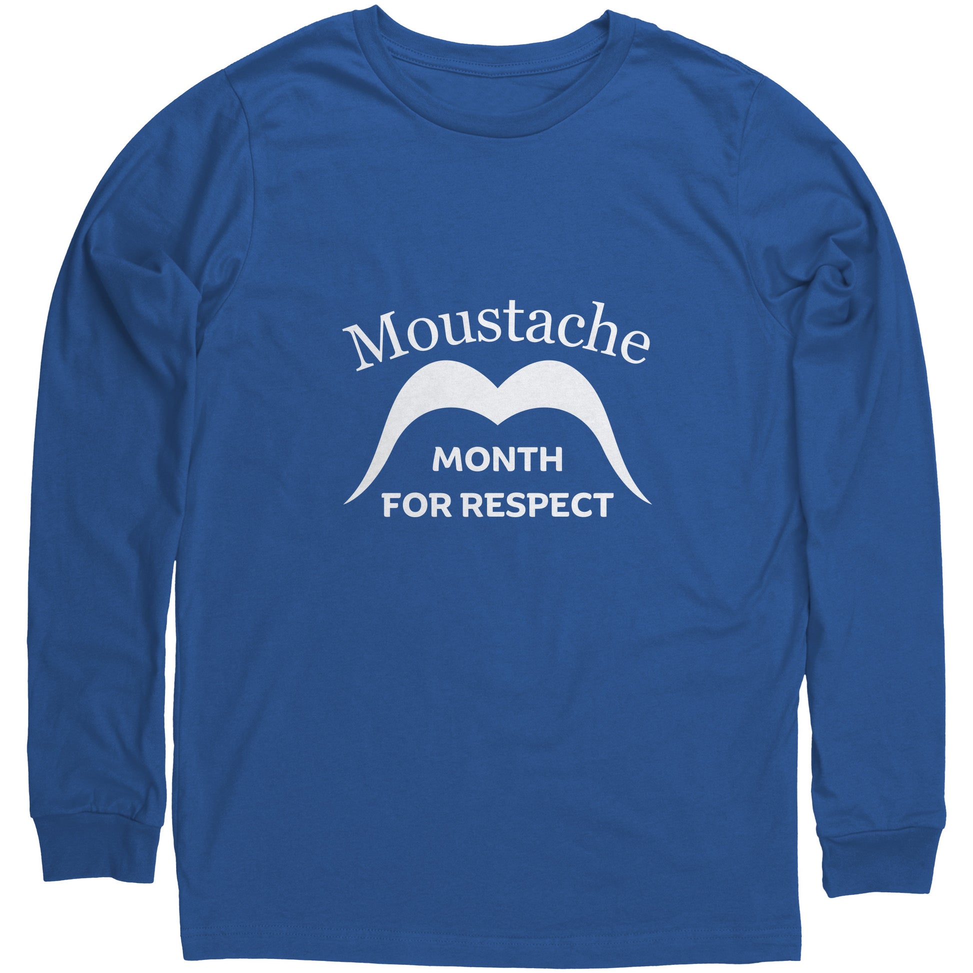 Unisex Long Sleeve Shirt Ready to rock that stache for a cause? It's Movember. Show off your facial flair, raise funds and help tackle prostate cancer, testicular cancer, mental health challenges, and more. Mo' Party!🧔 Start conversations and help change lives. Together, we'll Mo've mountains. 🏔️ Join Movember!  Shop now at Emporium Discounts