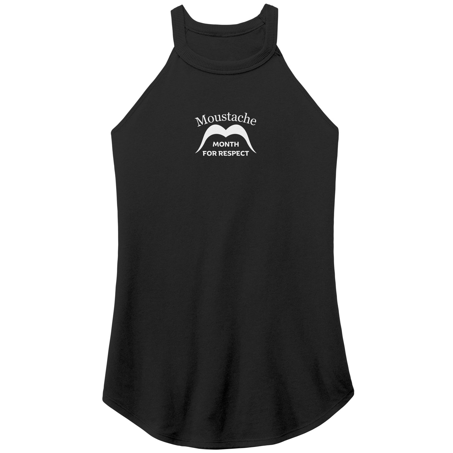 WOMEN’S PERFECT TRI ROCKER TANK Front Normal Distance 1/2 Print Movember Moustache Month Of Respect