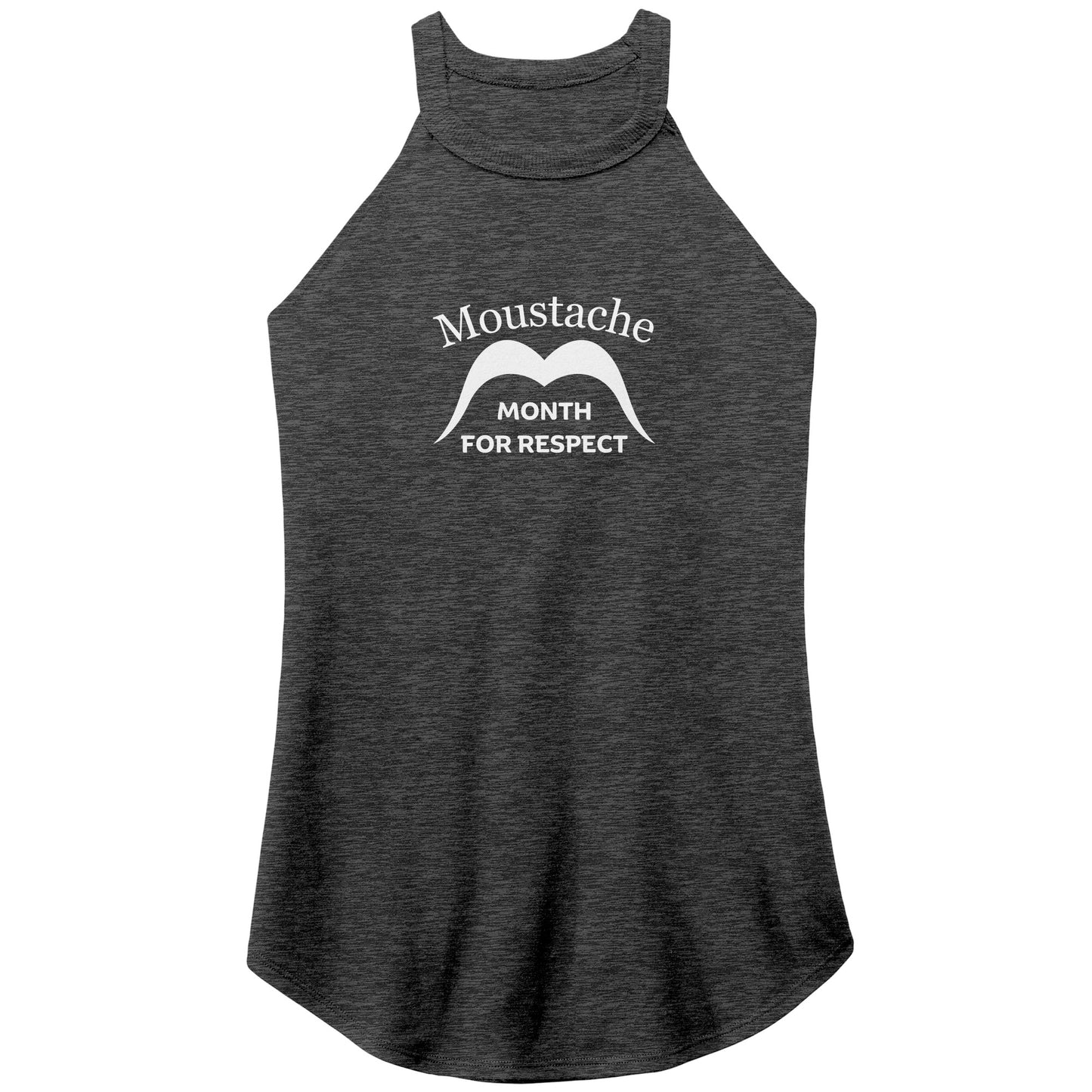 WOMEN’S PERFECT TRI ROCKER TANK Front Normal Top 3/4 Print Movember Moustache Month Of Respect