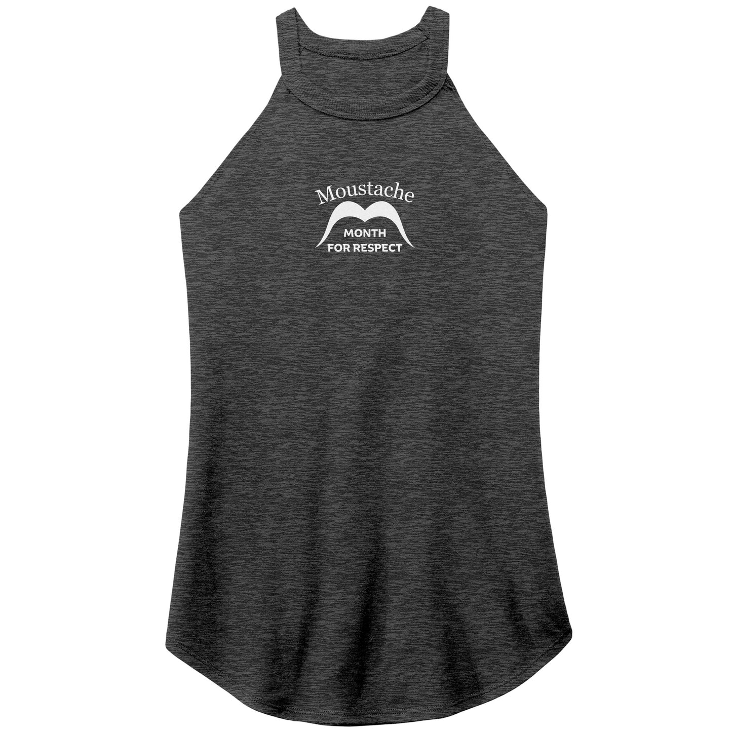 WOMEN’S PERFECT TRI ROCKER TANK Front Normal Distance 1/2 Print Movember Moustache Month Of Respect