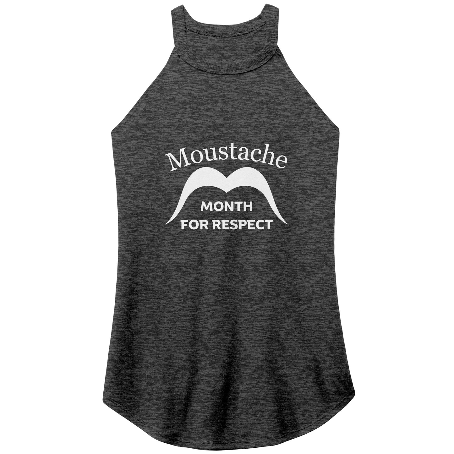 WOMEN’S PERFECT TRI ROCKER TANK Front Double Distance Front Top Movember Moustache Month Of Respect