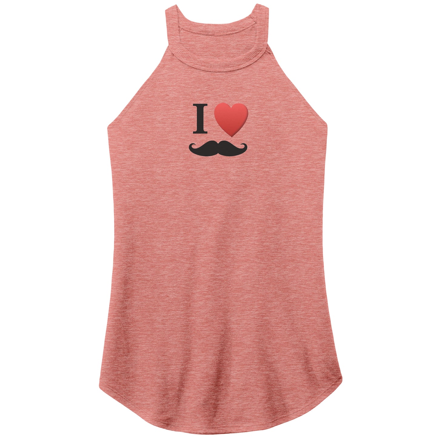 WOMEN’S PERFECT TRI ROCKER TANK Front Normal Distance Half Print Movember I Love Moustache