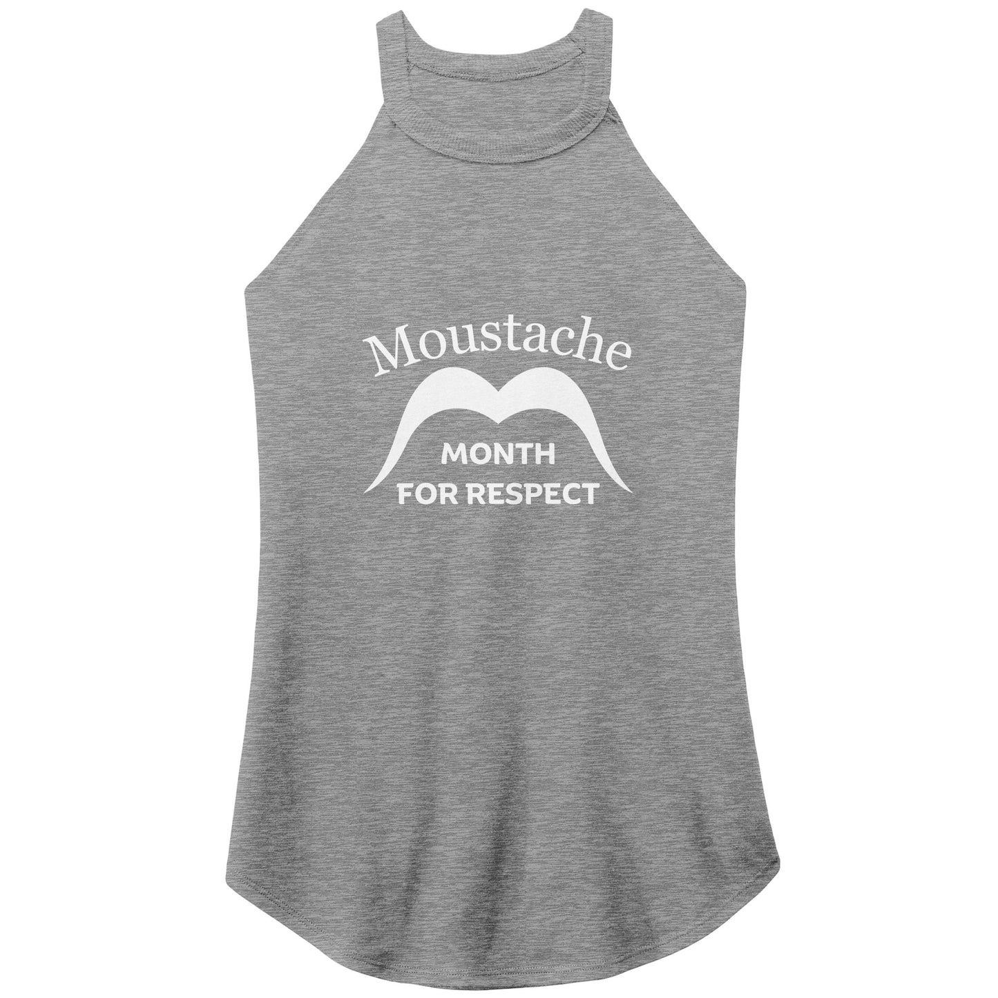 WOMEN’S PERFECT TRI ROCKER TANK Front Double Distance Front Top Movember Moustache Month Of Respect
