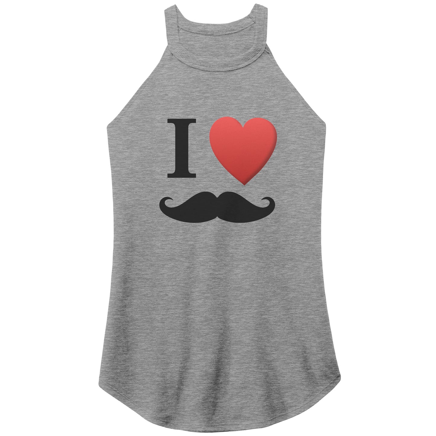 WOMEN’S PERFECT TRI ROCKER TANK Front Normal Distance Full Print Movember I Love Moustache
