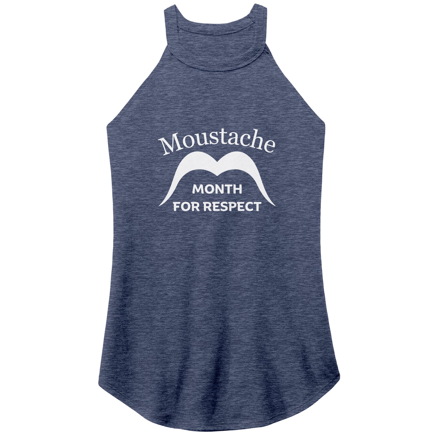 WOMEN’S PERFECT TRI ROCKER TANK Front Triple Movember Moustache Month Of Respect