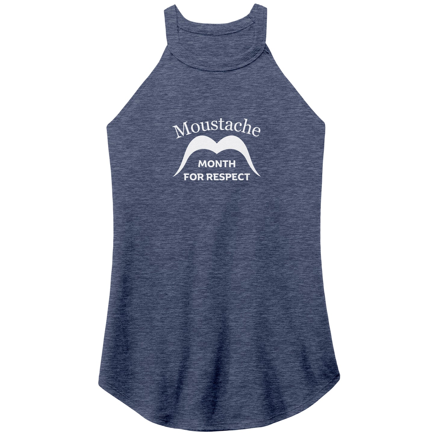 WOMEN’S PERFECT TRI ROCKER TANK Front Normal Top 3/4 Print Movember Moustache Month Of Respect