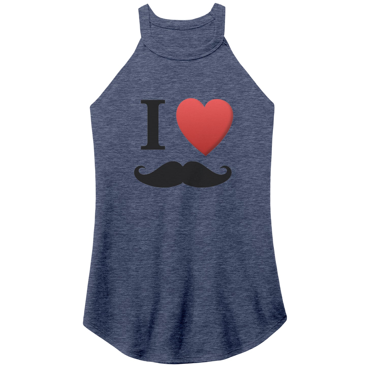 WOMEN’S PERFECT TRI ROCKER TANK Front Normal Distance Full Print Movember I Love Moustache