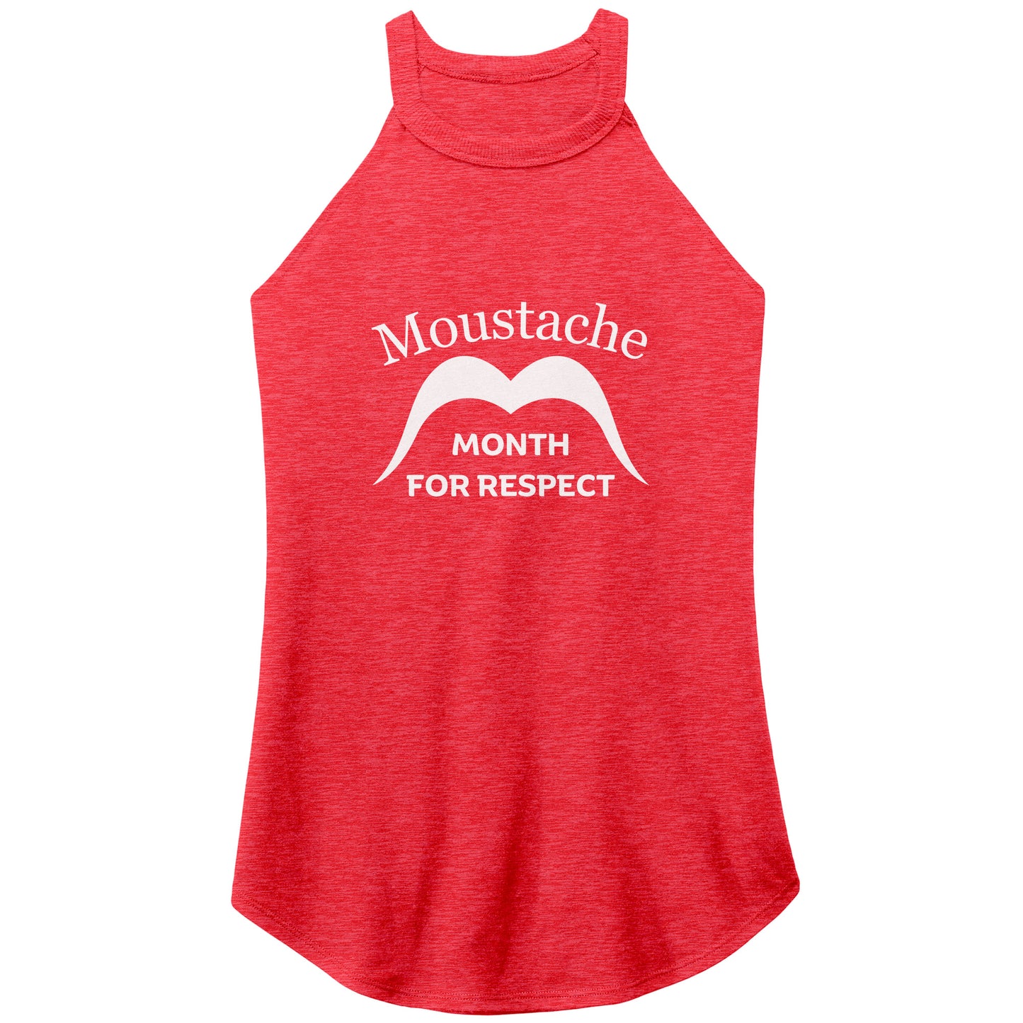 WOMEN’S PERFECT TRI ROCKER TANK Front Triple Movember Moustache Month Of Respect