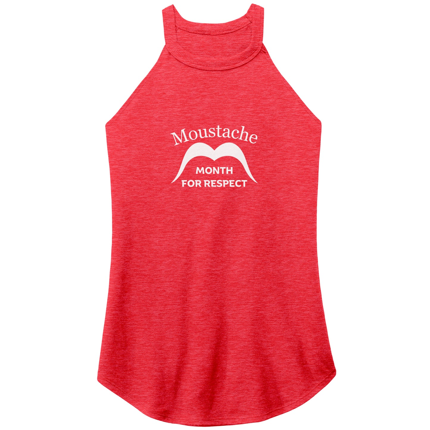 WOMEN’S PERFECT TRI ROCKER TANK Front Double Distance From Top 3/4 Print Movember Moustache Month Of Respect
