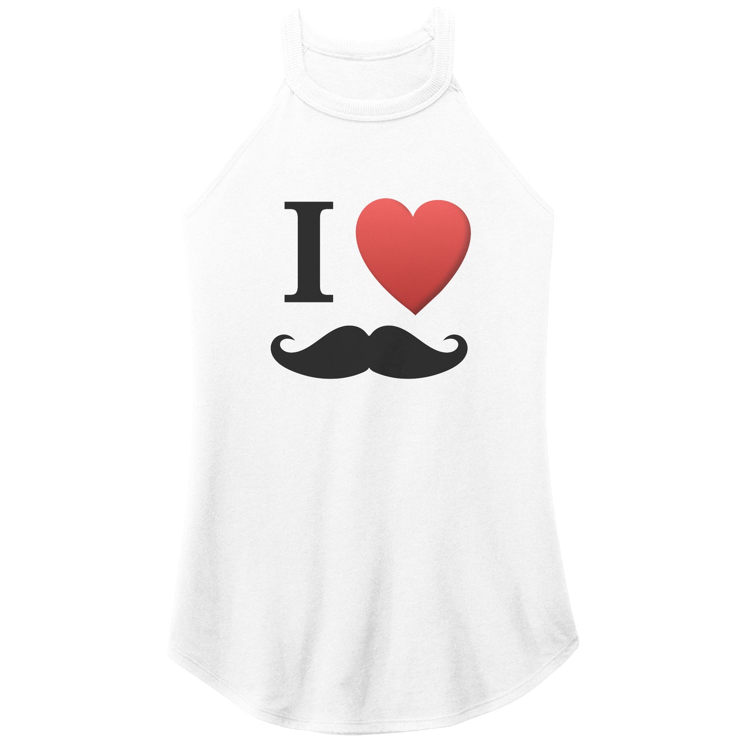 WOMEN’S PERFECT TRI ROCKER TANK Front Normal Distance Full Print Movember I Love Moustache