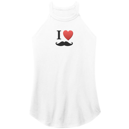 WOMEN’S PERFECT TRI ROCKER TANK Front Normal Distance Half Print Movember I Love Moustache