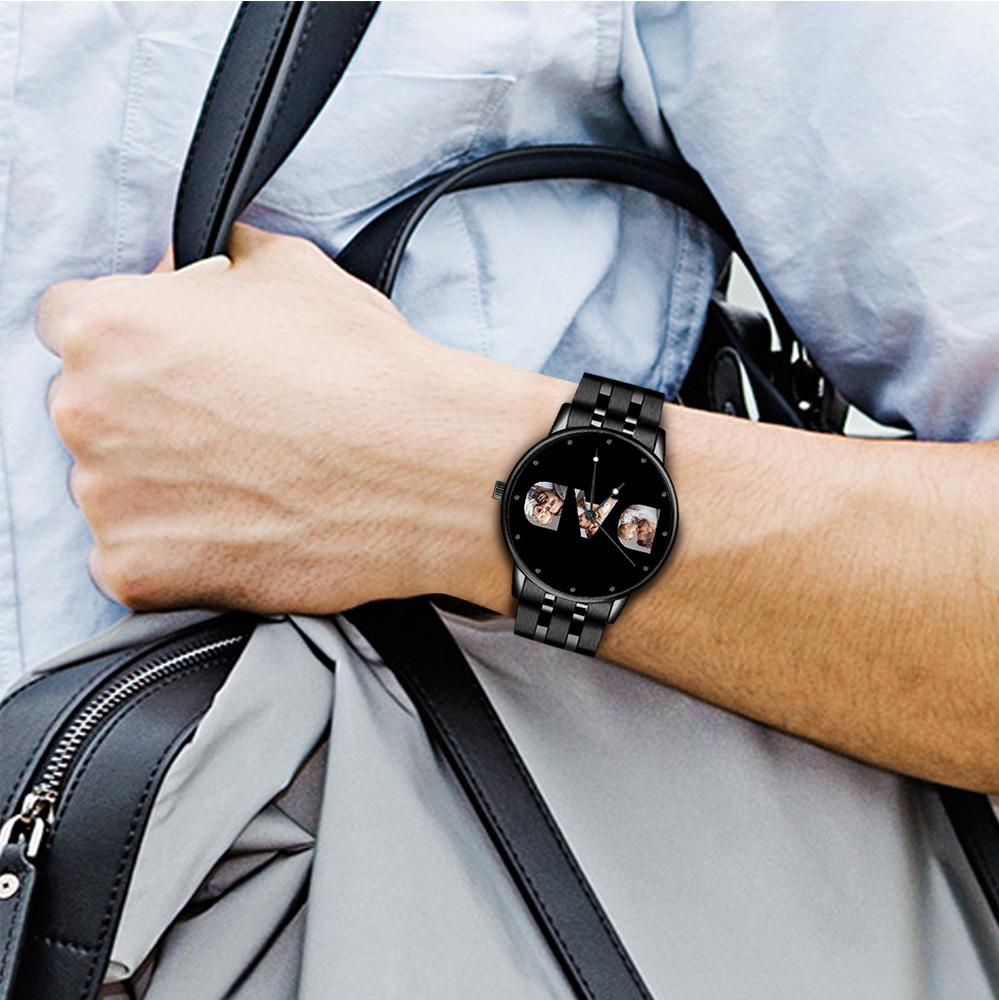 Surprise Dad with a custom-made watch for any personality. The design is printed onto the surface. Order to preview how it'll look. High-res pics are best. Custom watches make great gifts & never go out of style!