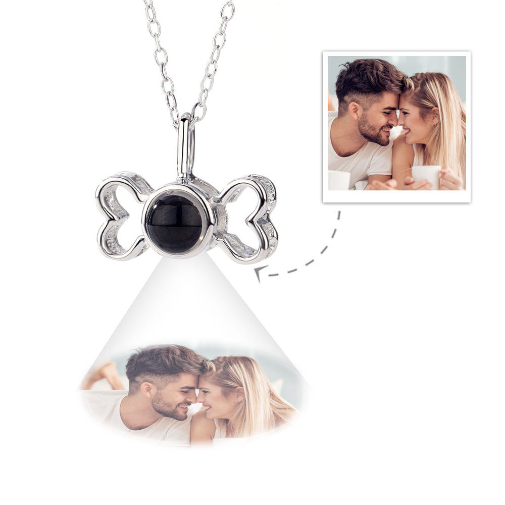 Custom Projection Photo Necklace Cute Puppy Bone Necklace Emporium Discounts