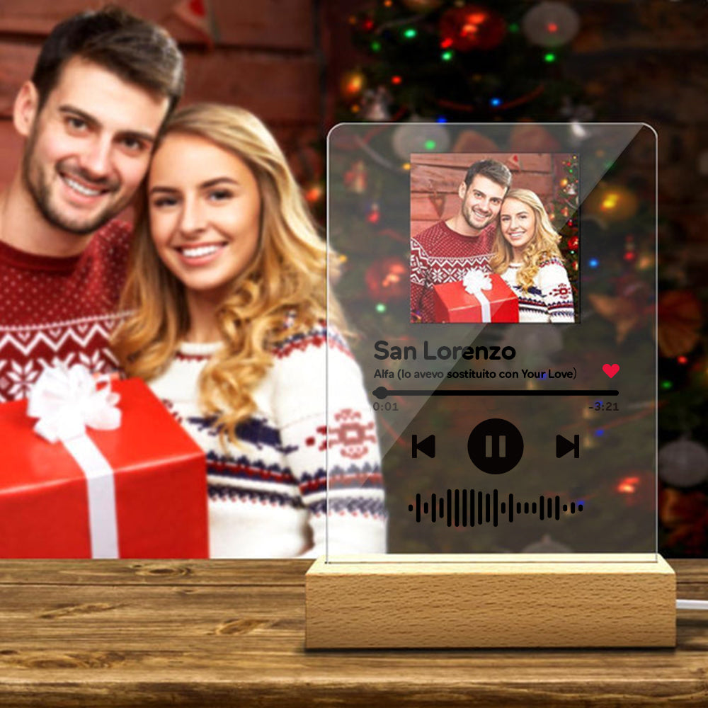 Custom Scannable Code Acrylic Music Song Plaque Night Light Emporium Discounts