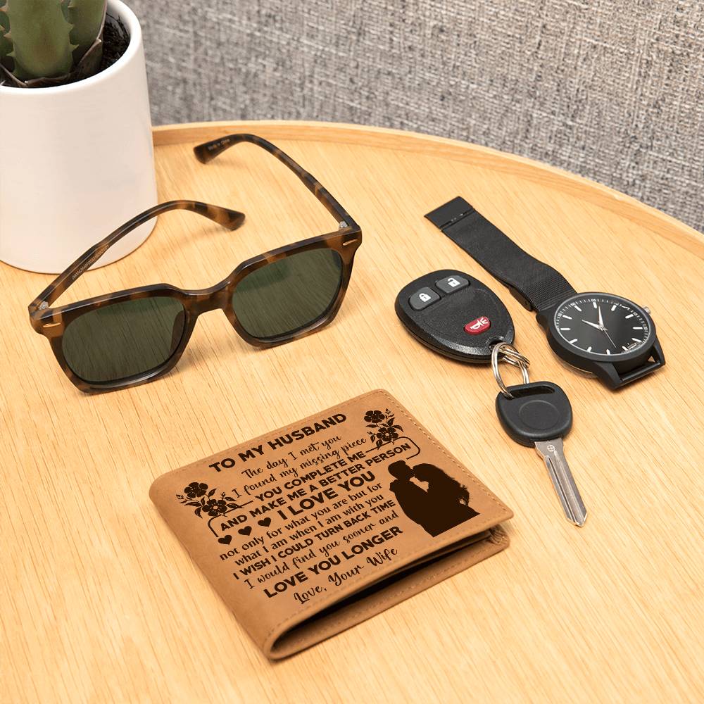 Graphic Leather Wallet - To My Husband Love Your Wife Emporium Discounts