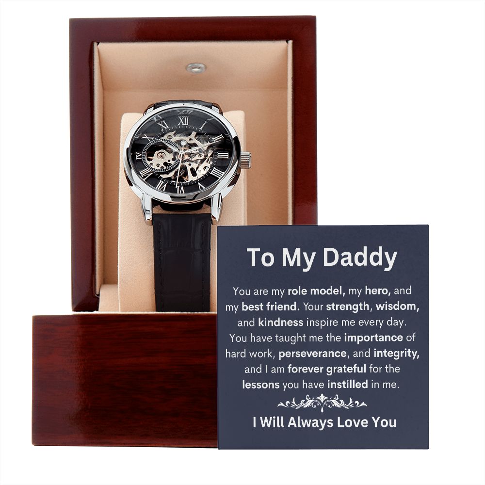 Give the gift of luxury with this handsome and daring timepiece. The Men's Openwork Watch is the perfect blend of classic design and modern styling, making it an essential accessory for your remarkable style. Shop now and Save 67% for Father's Day....