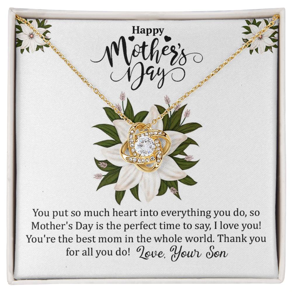 Love Knot Necklace (Yellow & White Gold Variants)
