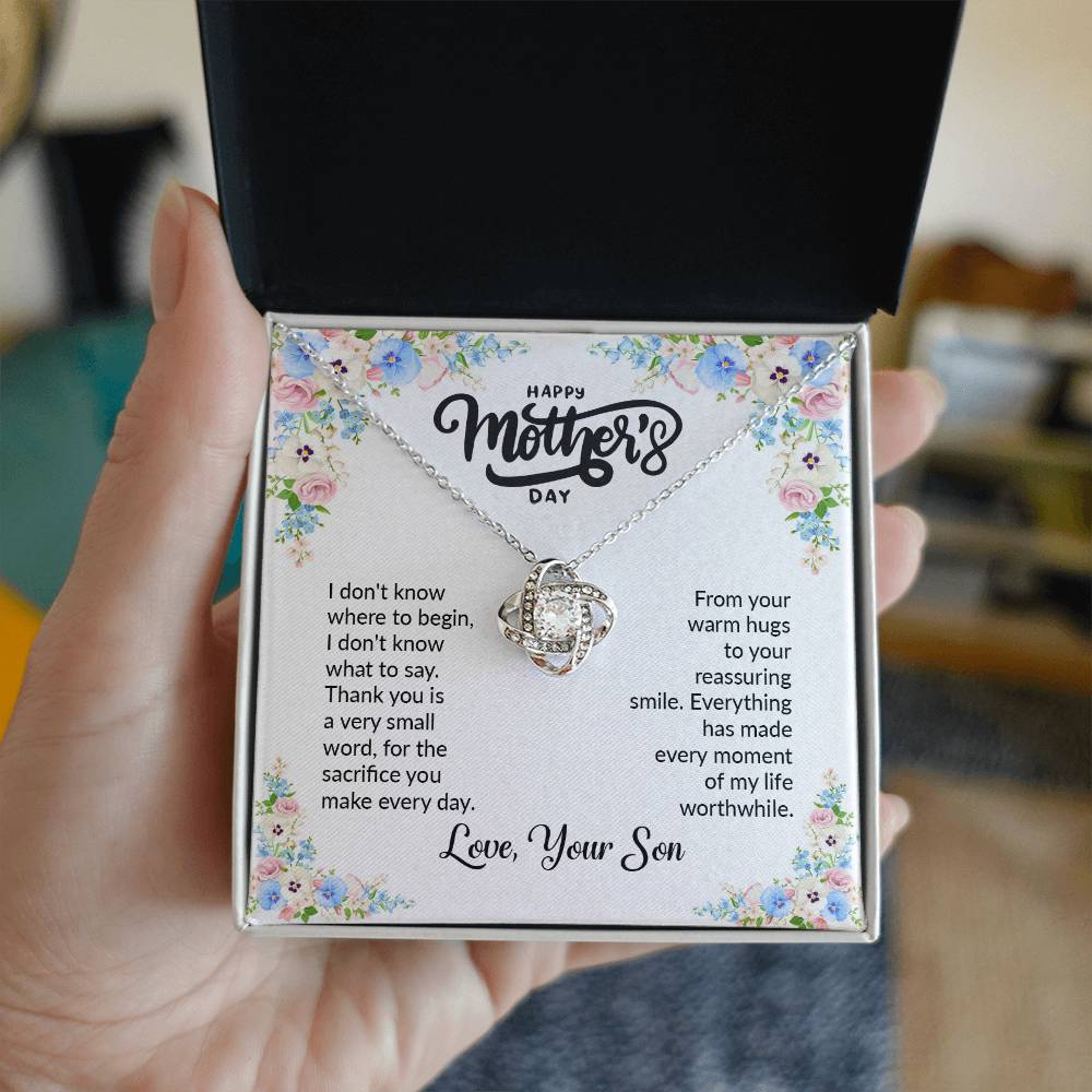 Love Knot Necklace (Yellow & White Gold Variants)