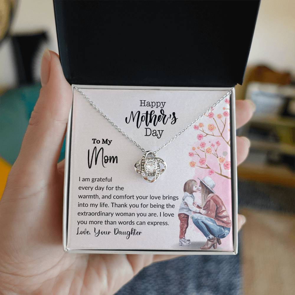 Happy Mother's Day Love Knot Necklace
