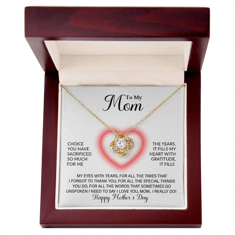 Love Knot Necklace (Yellow & White Gold Variants)