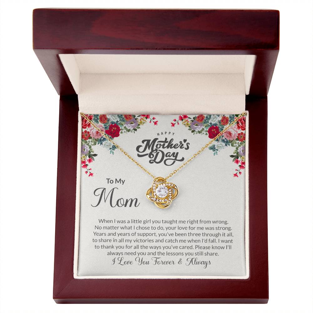 Love Knot Necklace (Yellow & White Gold Variants)