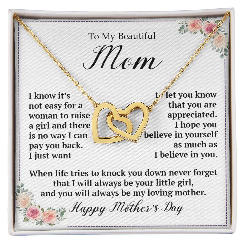 Interlocking Hearts Necklace (Yellow & White Gold Variants)