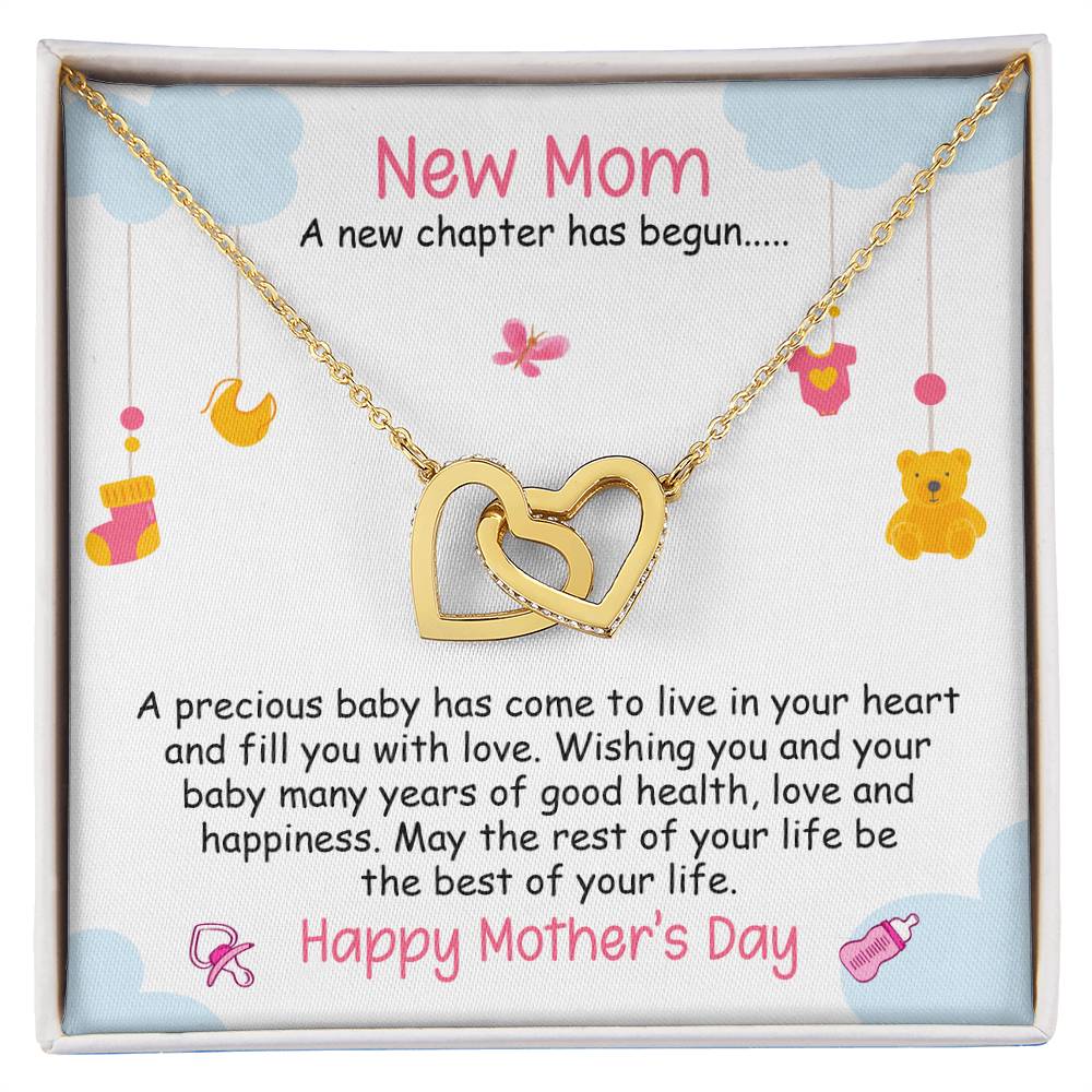 Interlocking Hearts Necklace (Yellow & White Gold Variants)