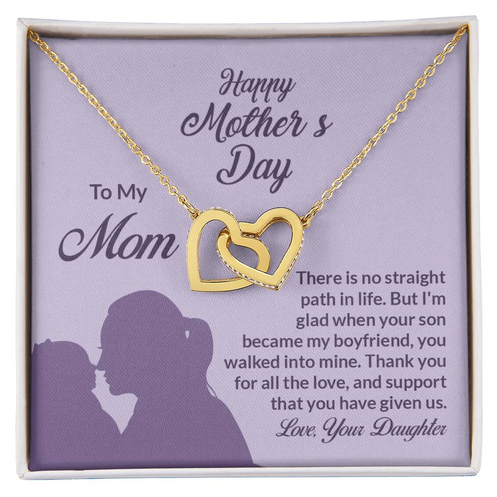 Interlocking Hearts Necklace (Yellow & White Gold Variants)