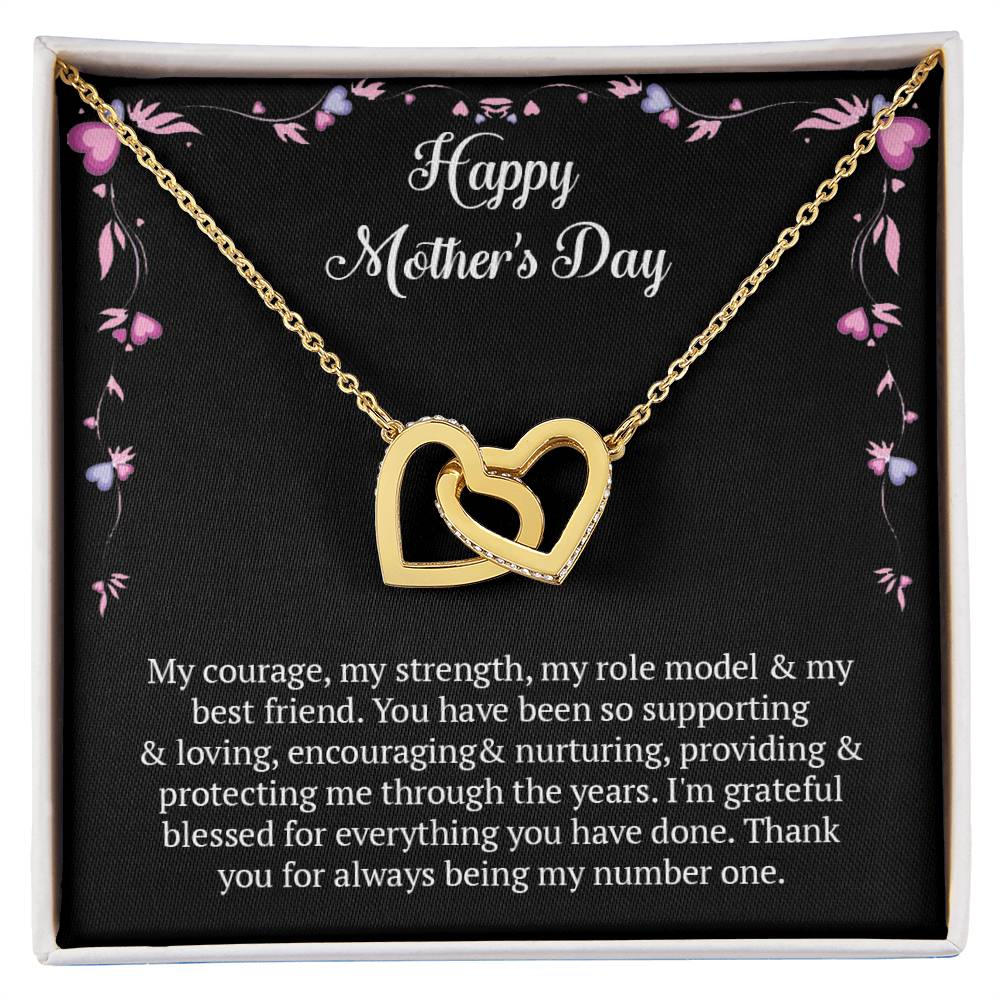 Interlocking Hearts Necklace (Yellow & White Gold Variants)