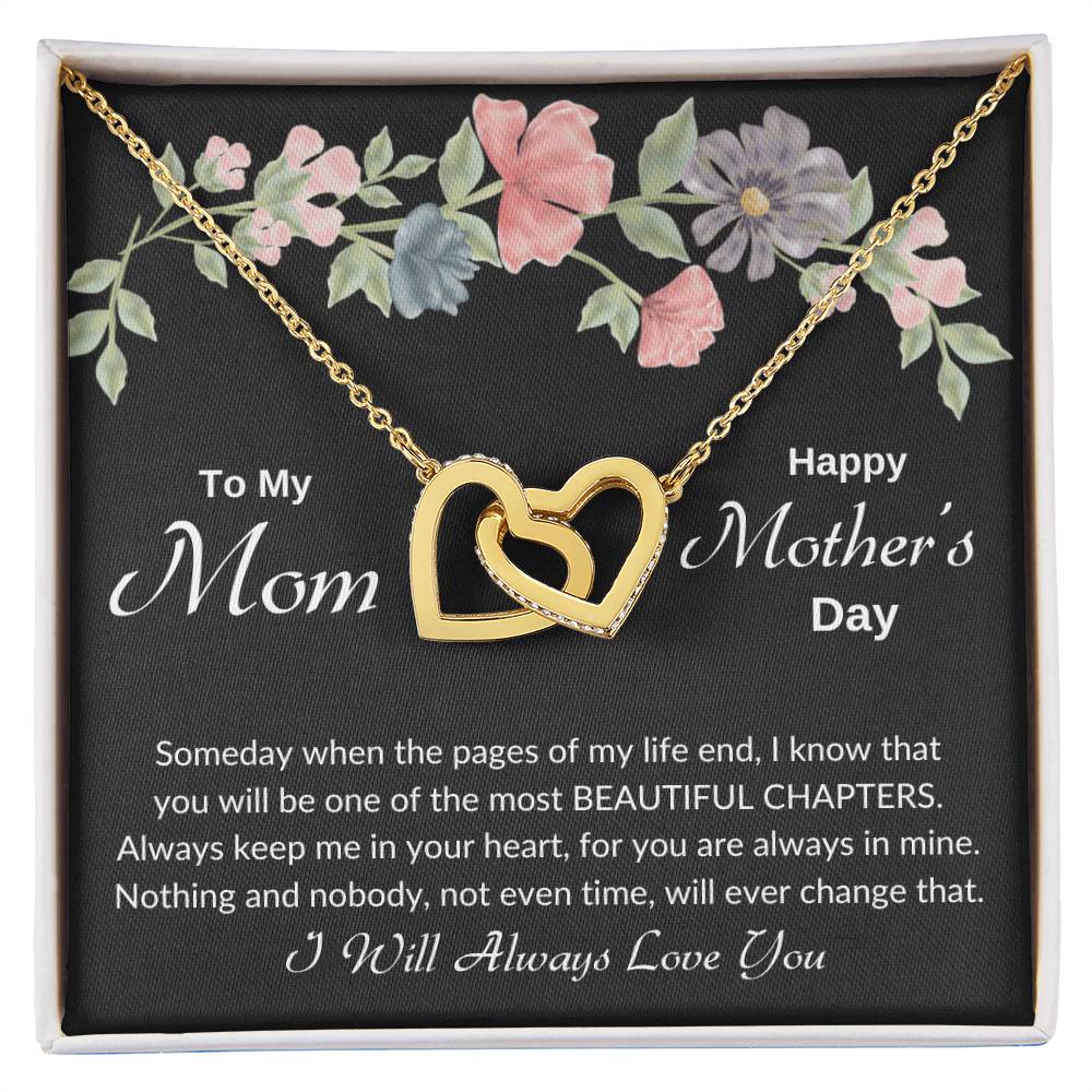Interlocking Hearts Necklace (Yellow & White Gold Variants)