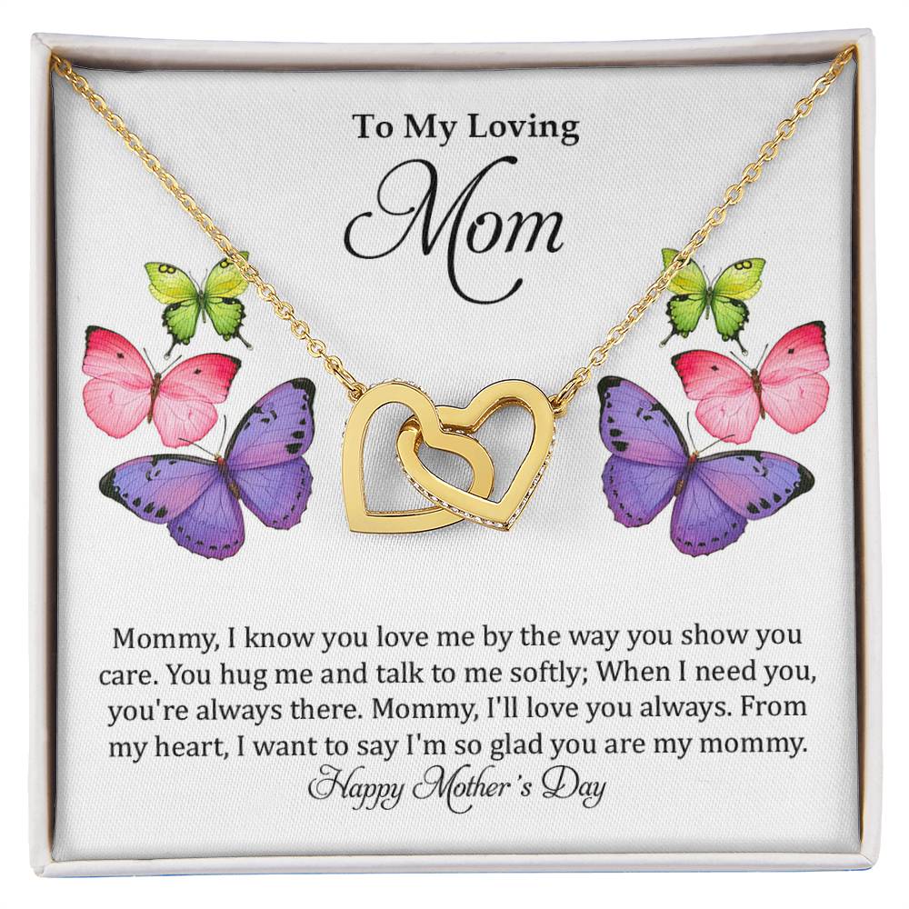 Interlocking Hearts Necklace (Yellow & White Gold Variants)