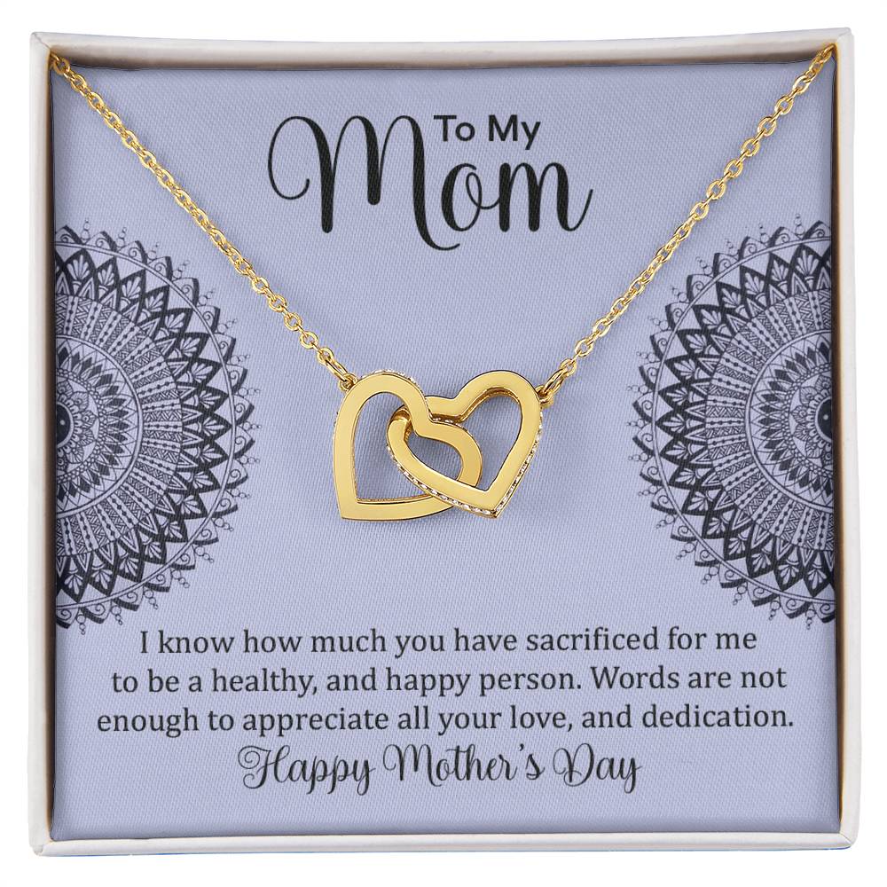 Interlocking Hearts Necklace (Yellow & White Gold Variants)