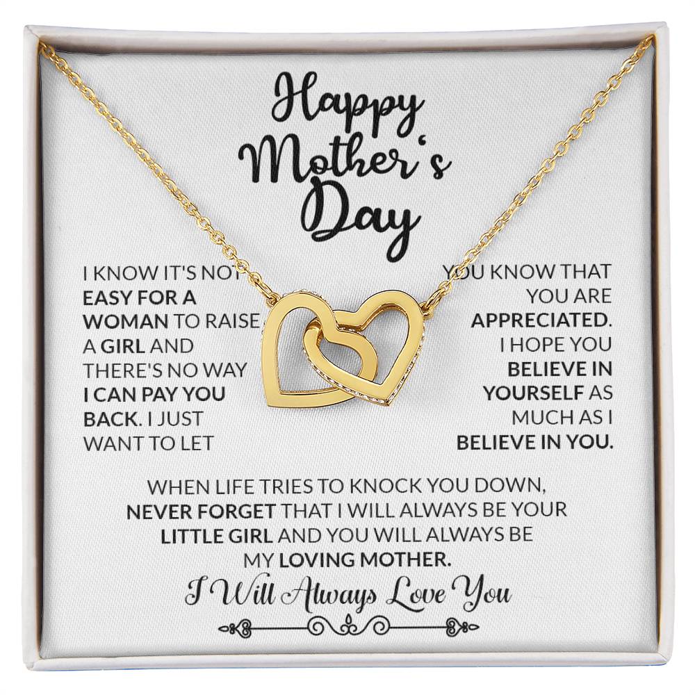 Interlocking Hearts Necklace (Yellow & White Gold Variants)