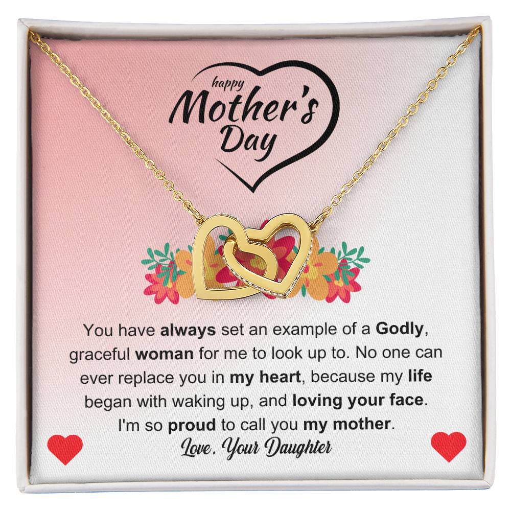 Interlocking Hearts Necklace (Yellow & White Gold Variants)