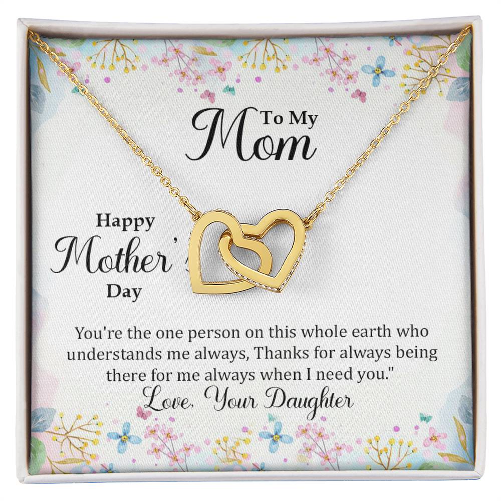 Interlocking Hearts Necklace (Yellow & White Gold Variants)