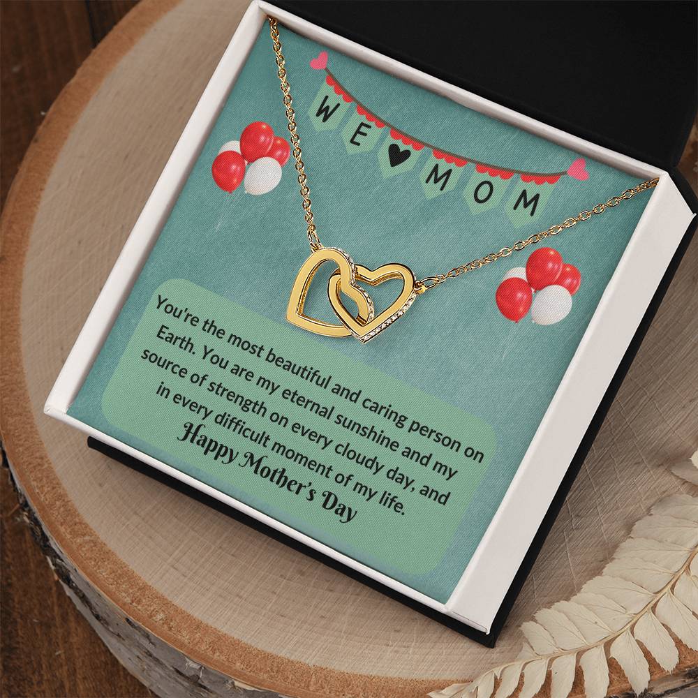 Interlocking Hearts Necklace (Yellow & White Gold Variants)