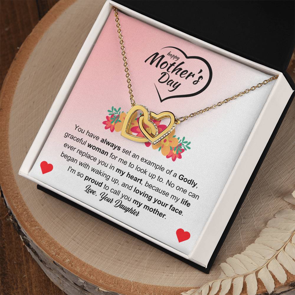 Interlocking Hearts Necklace (Yellow & White Gold Variants)