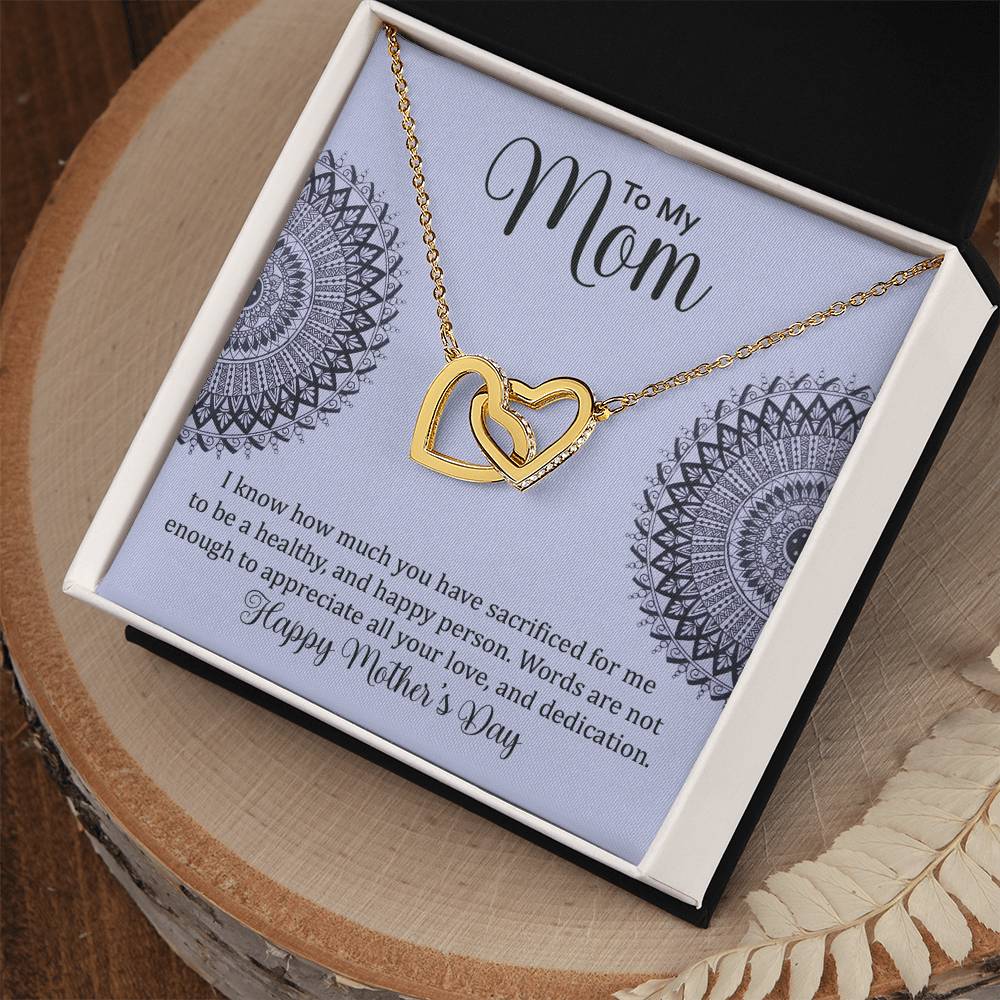 Interlocking Hearts Necklace (Yellow & White Gold Variants)