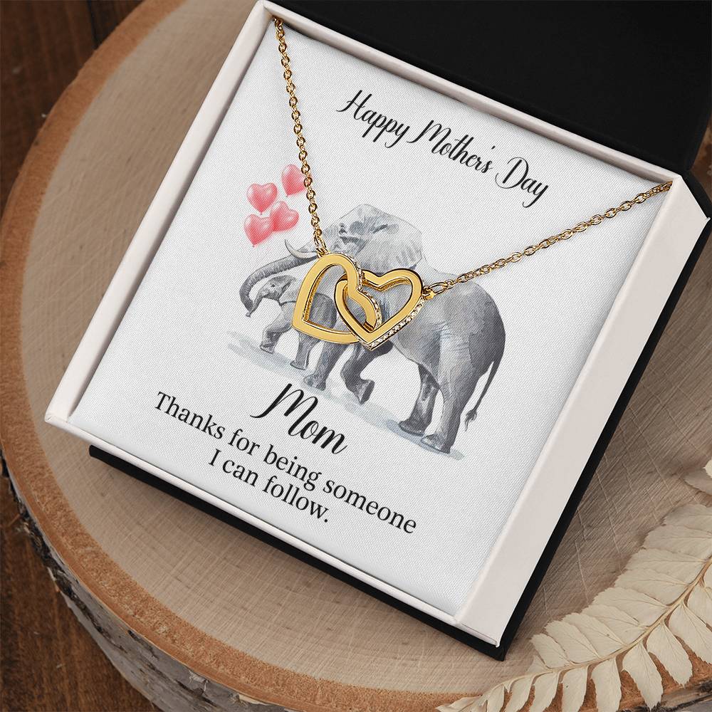 Interlocking Hearts Necklace (Yellow & White Gold Variants)