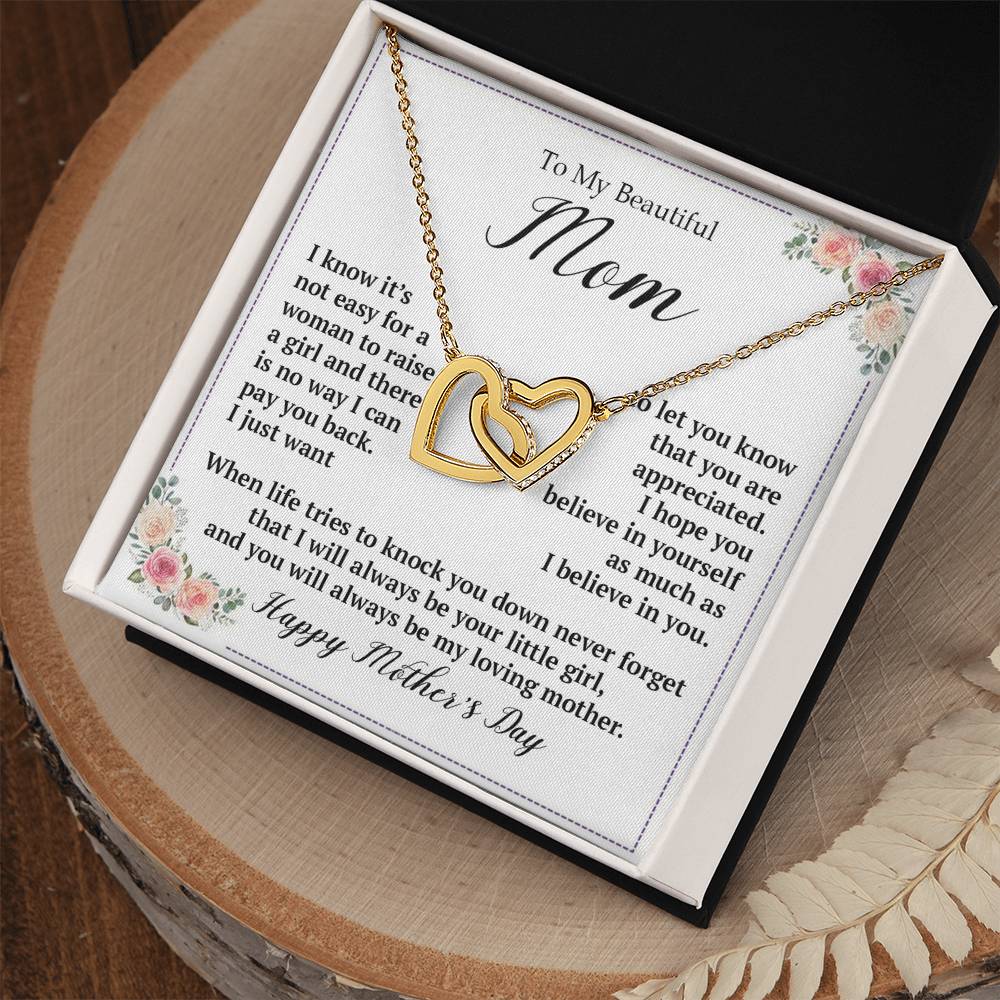 Interlocking Hearts Necklace (Yellow & White Gold Variants)