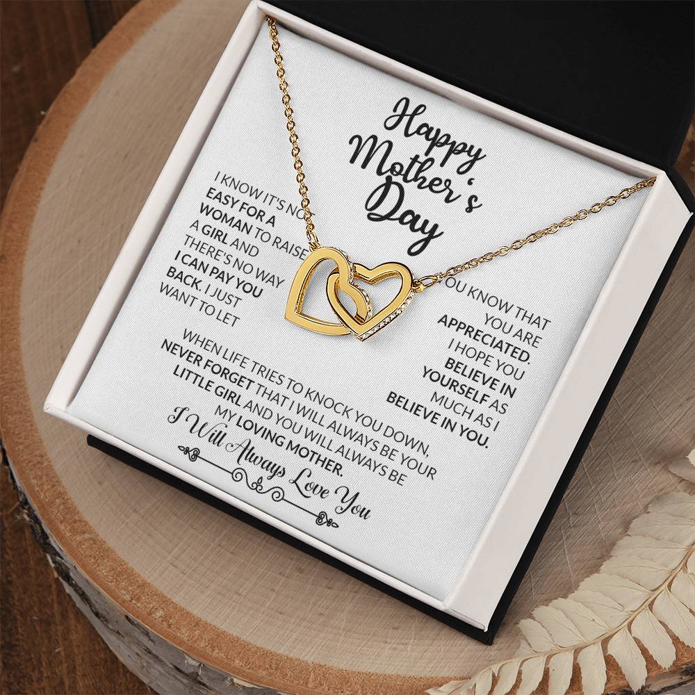 Interlocking Hearts Necklace (Yellow & White Gold Variants)