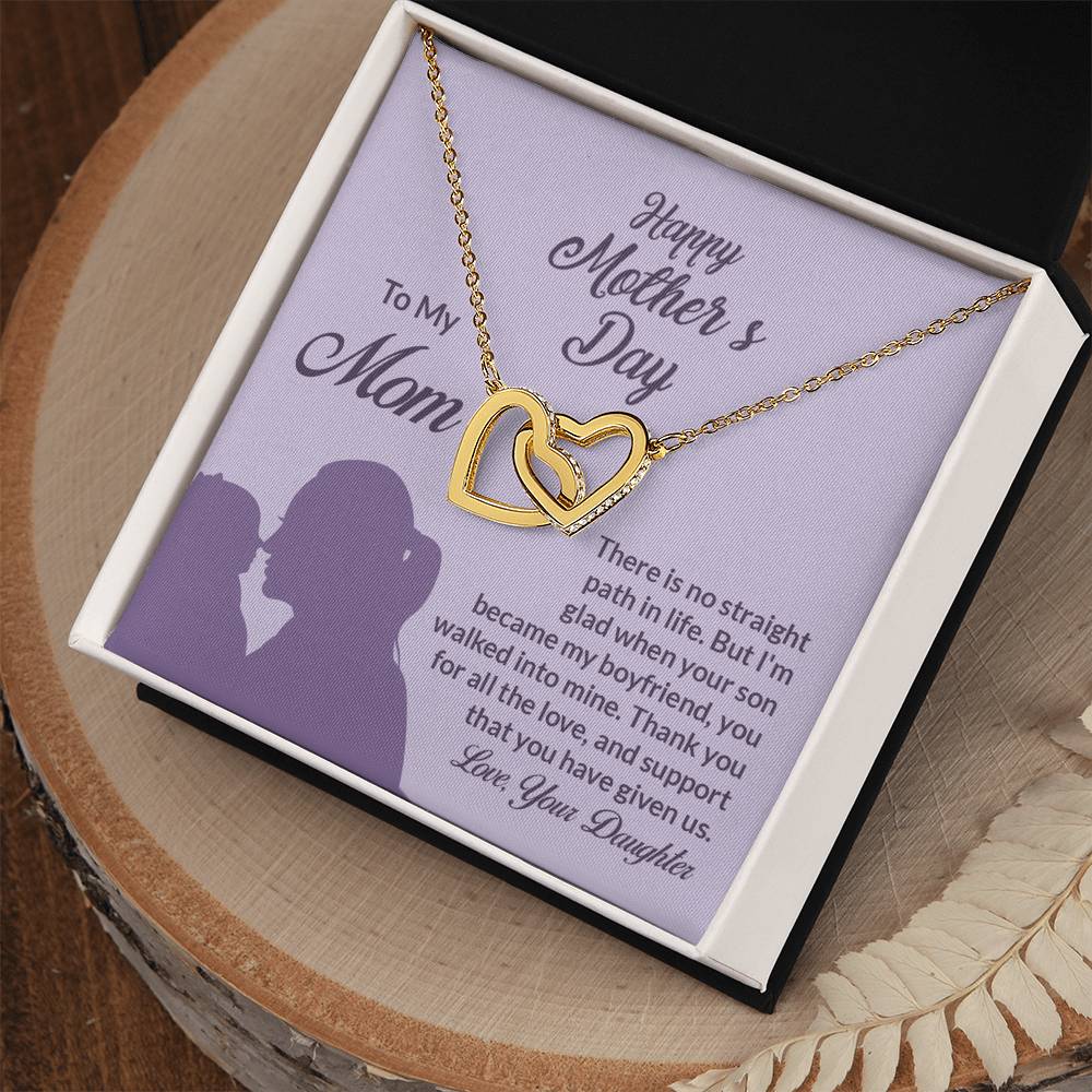 Interlocking Hearts Necklace (Yellow & White Gold Variants)