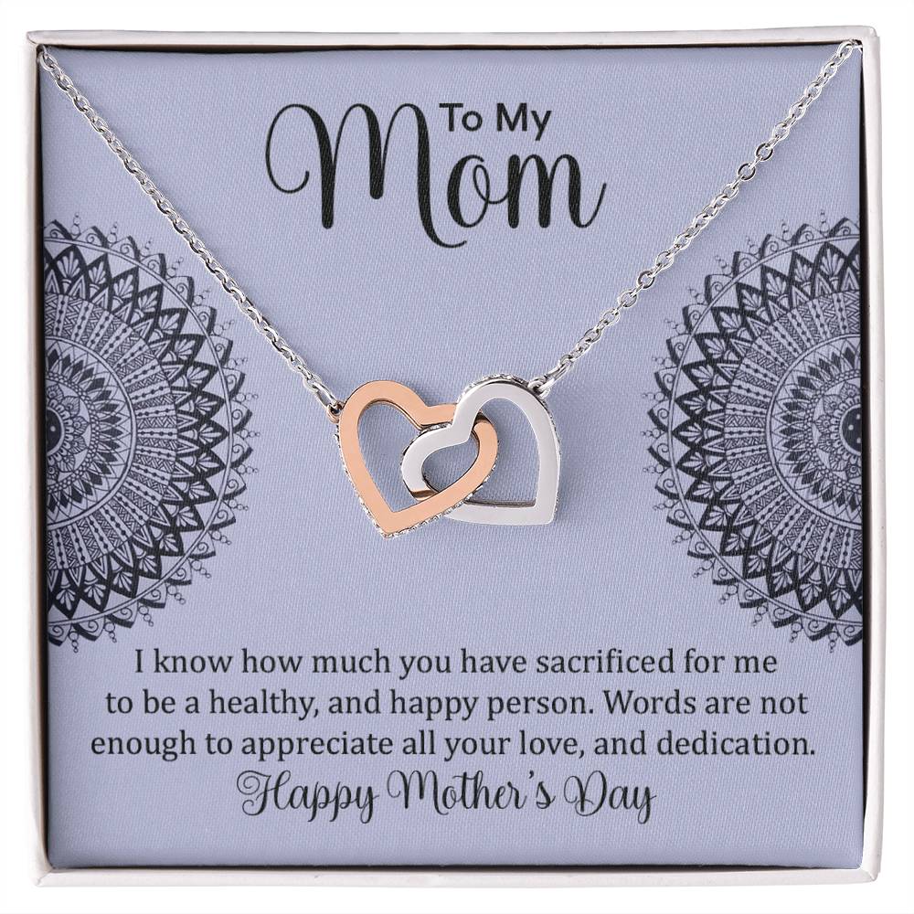 Interlocking Hearts Necklace (Yellow & White Gold Variants)