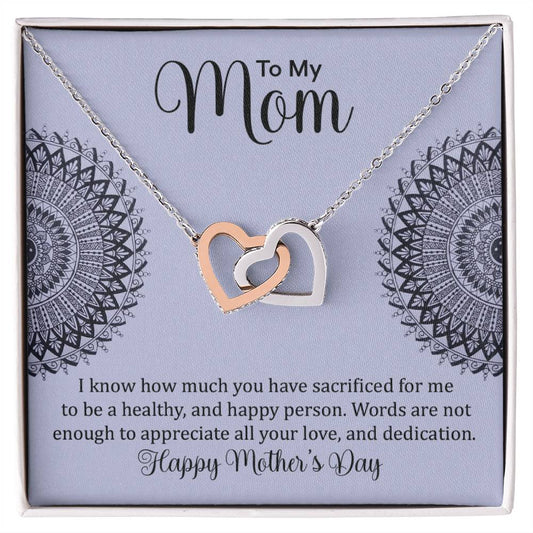Interlocking Hearts Necklace (Yellow & White Gold Variants)