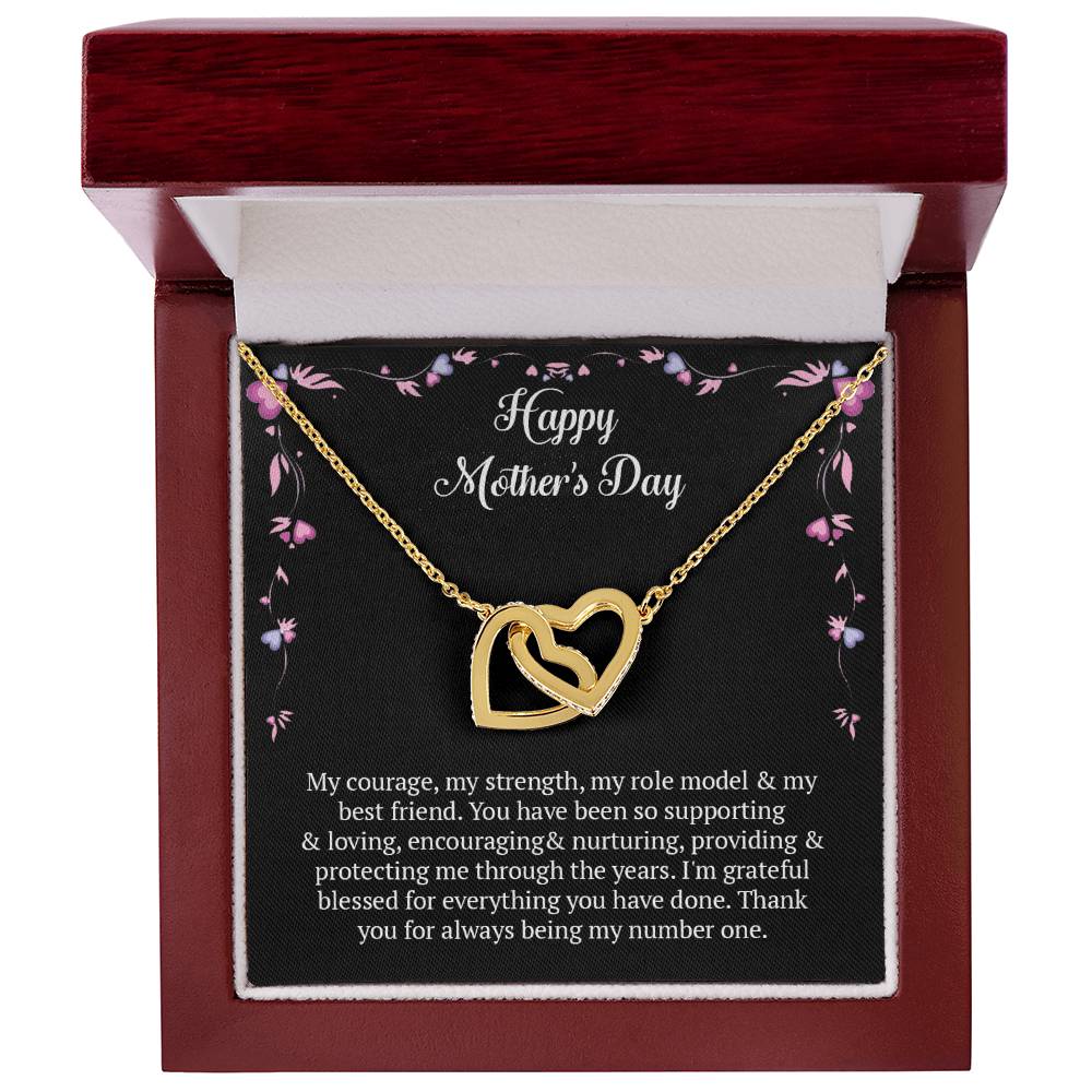 Interlocking Hearts Necklace (Yellow & White Gold Variants)