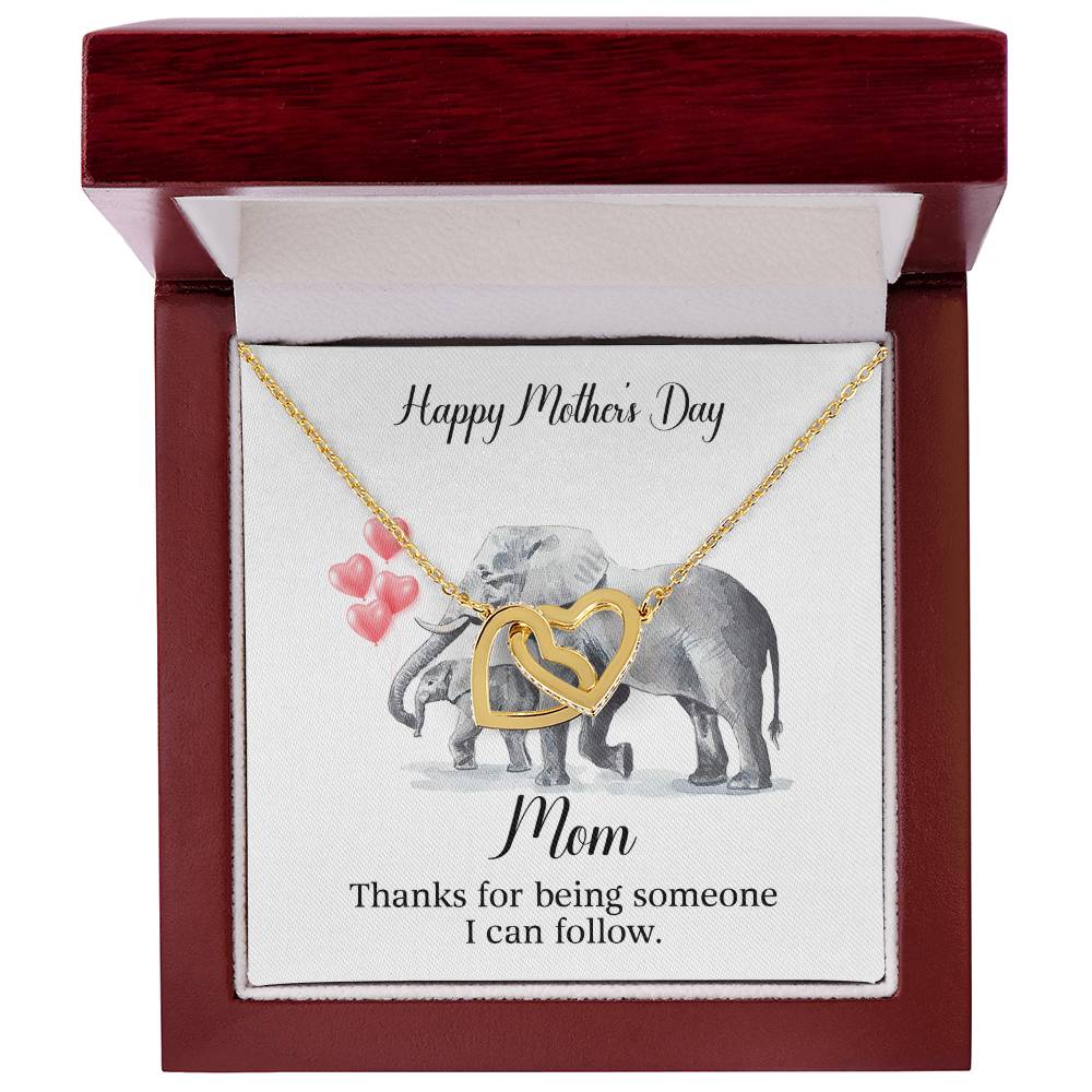 Interlocking Hearts Necklace (Yellow & White Gold Variants)